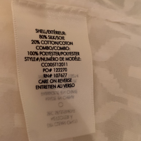 ALICE + OLIVIA JULIUS SILK BLEND BLOUSE PUFFED SLEEVES SWISS DOT DESIGN SIZE M - Picture 16 of 16